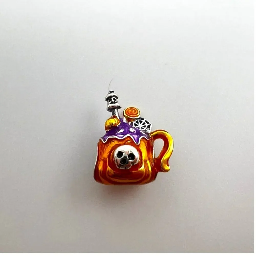 NEW Halloween Skull Candy Latte Charm for European Bracelet